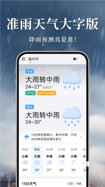 准雨天气大字版